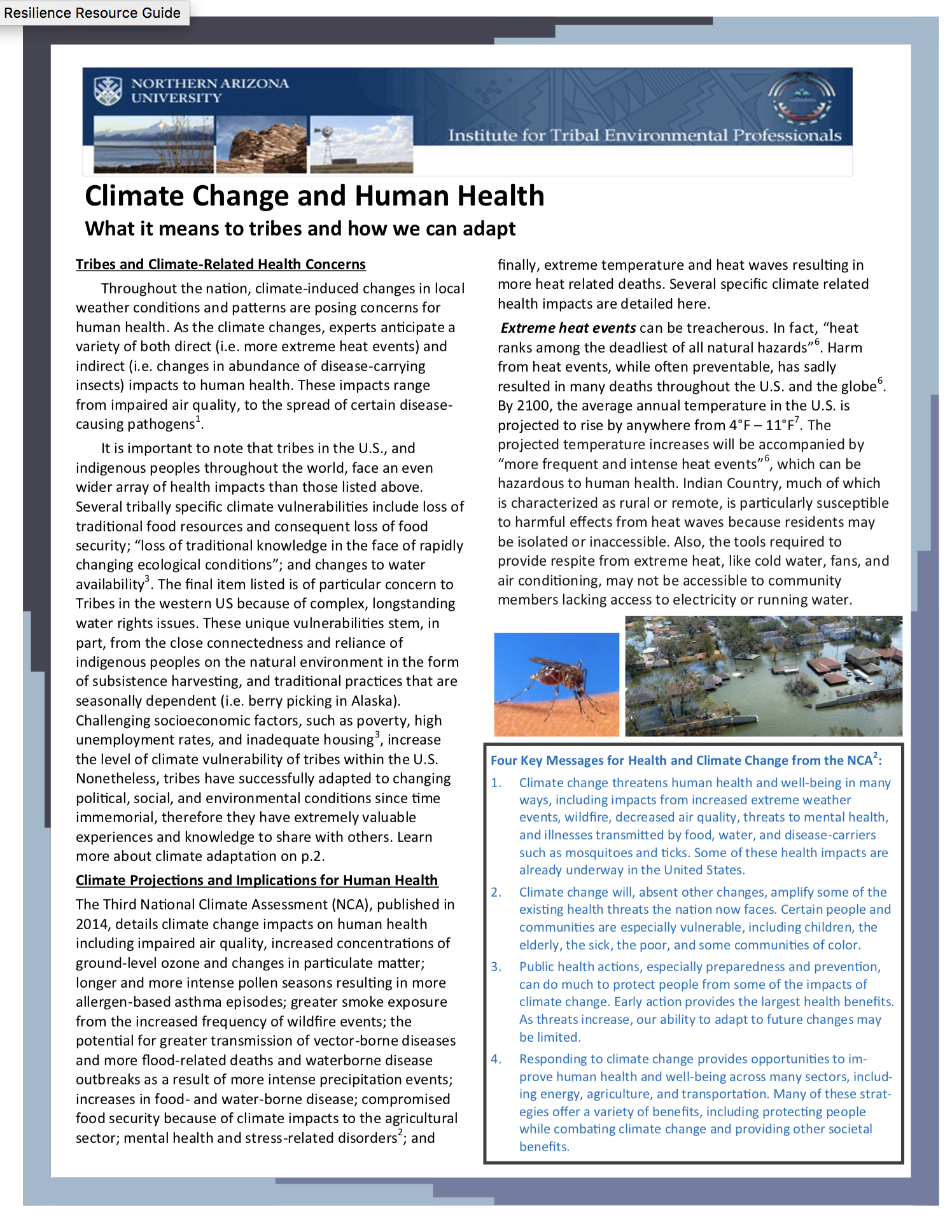 Tribal Climate Tool  Climate Impacts Group